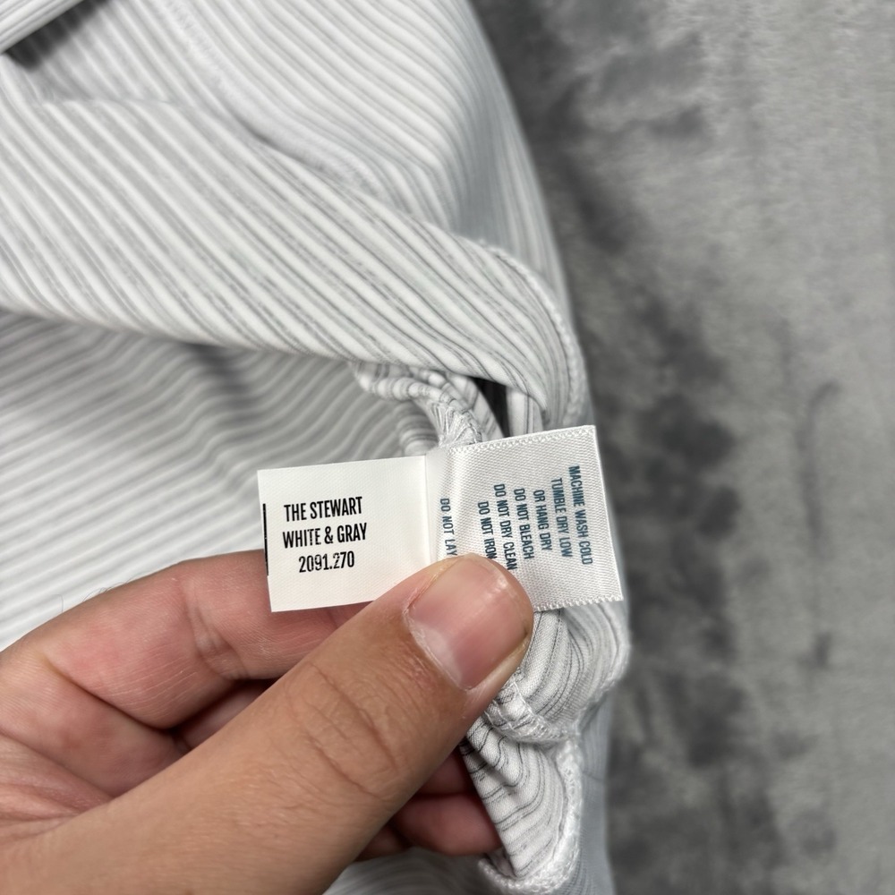 Holderness & Bourne The Stewart 1/4 Quarter Zip Men's Size XXL White & Gray Golf - Picture 7 of 8